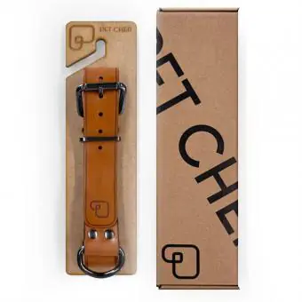 Coleira de couro para cachorro Pet Cher Max